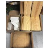 Box Of Wooden Paneling Pieces Tongue and Groove,