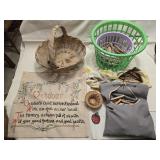 Baskets, Clothespins w/ Hangers & more