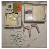 Heating Pad, Satin Full Sheet Set & Glue Guns