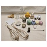 Ceramic Easter Eggs, Clear Cruet, Easter Candles
