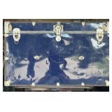 Large Navy Blue Metal Storage Trunk 21ï¿½ D 24ï¿½ T
