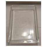 Vintage Ribbed Glass Refrigerator Meat Tray