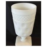 Vintage McKee Opal Milk Glass Hobnail Iced Tea