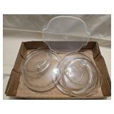 Clear Glass Pot Lids & 1 Casserole Dish Lid