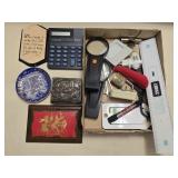Misc Lot- Magnifying Glasses, Trinket Box,