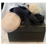 Vintage Ladies Hats and Fascinators In Hat Box