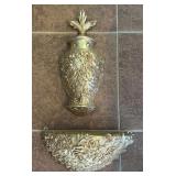 Vintage Syroco Wall Hanging Fountain In Gold