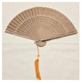 Japanese Handcarved Folding Fan 7ï¿½"