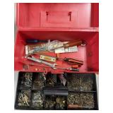 Small Red Toolbox and Contents