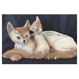VINTAGE HULL POTTERY 63 SIAMESE MOTHER CAT &