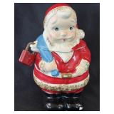 Vintage Ceramic Santa Claus Bank With Lock Made