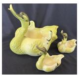 Vintage 80s Hull USA Happy Swans Ducks Geese Set