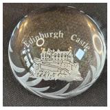 Edinburgh Castle Etched Crystal Round 1.75ï¿½  Dome