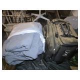 Grey Comforter, Pillow Cases & Black Bag