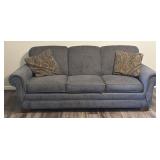 3 Seat La-Z -Boy Sofa Blue/Gray Material 86ï¿½