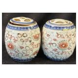 Vintage Chinese Porcelain Miniature Barrel Jars