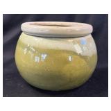 Green and Cream Drip Glaze California Pottery