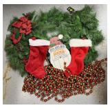 20ï¿½ Wreath, 2 Pine Swags, Santa Decoration,