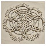 Cowrie Seashell Trivet 10" wide