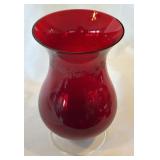 Vintage Lenox Holiday Gems Ruby Hurricane Vase 9ï¿½