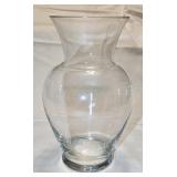 Large Clear Glass Vase 11"H