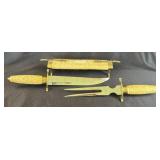 VINTAGE IMPERIAL SAMURAI CARVING SET BY
