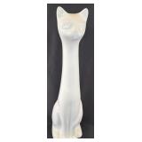 VINTAGE LONG NECK CERAMIC CAT WHITE LONGNECK