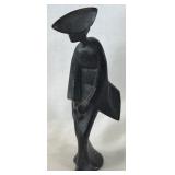 Japanese Dancing Geisha Figurine Cast Iron
