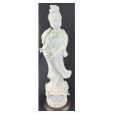 Antique Chinese Kwan Yin White Porcelain Figurine
