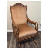 Antique Gooseneck Platform Rocking Chair,