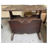 Vintage Wooden Newspaper/Magazine Rack Side Table