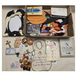 Misc Lot- Picture Frame, Refrigerator Magnets,