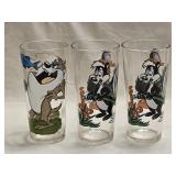 3 Vintage Pepsi Looney Toon Glasses