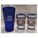Glass & Plastic Pepsi-Cola Glasses