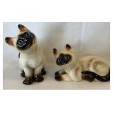 Pair of Vintage MCM Enesco Ceramic Siamese Cat