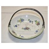 Vintage Handpainted Porcelain Bowl w/ Bamboo