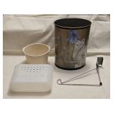 Metal Trash Can, Over Door Hanger, Bathroom Caddy