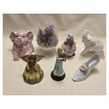 Assorted Figures & Vase