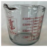 Vintage LARGE Anchor Hocking Glass Measuring Cup