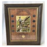 Framed "The Forty Niners": Eight Liberty Nickels