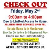 AUCTION PICK UP DAY & HOURS