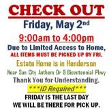 AUCTION PICK UP DAY & HOURS