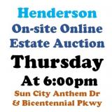 WELCOME TO OUR THUR. @6pm ONLINE PUBLIC AUCTION