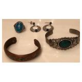 U - VINTAGE BRACELETS, EARRINGS & RING (MA48)