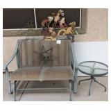 U - PATIO GLIDER, SMALL TABLE, WALL & PATIO DECOR