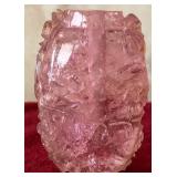 375B - VINTAGE CARVED ROSE QUARTZ (LD22)