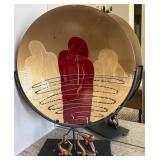 Y - DECOR PLATE W/ SCULPTED FIGURES 26.5"T (D38)