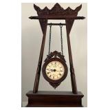 Y - VINTAGE CAMELOT HAND CARVED CLOCK (D101)