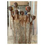 Y - CARVED WOOD AFRICAN ART SCULPTURE (D32)