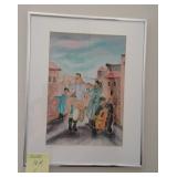 Y - LAVI GROUP OLD JERUSALEM ART FRAMED 16X20"